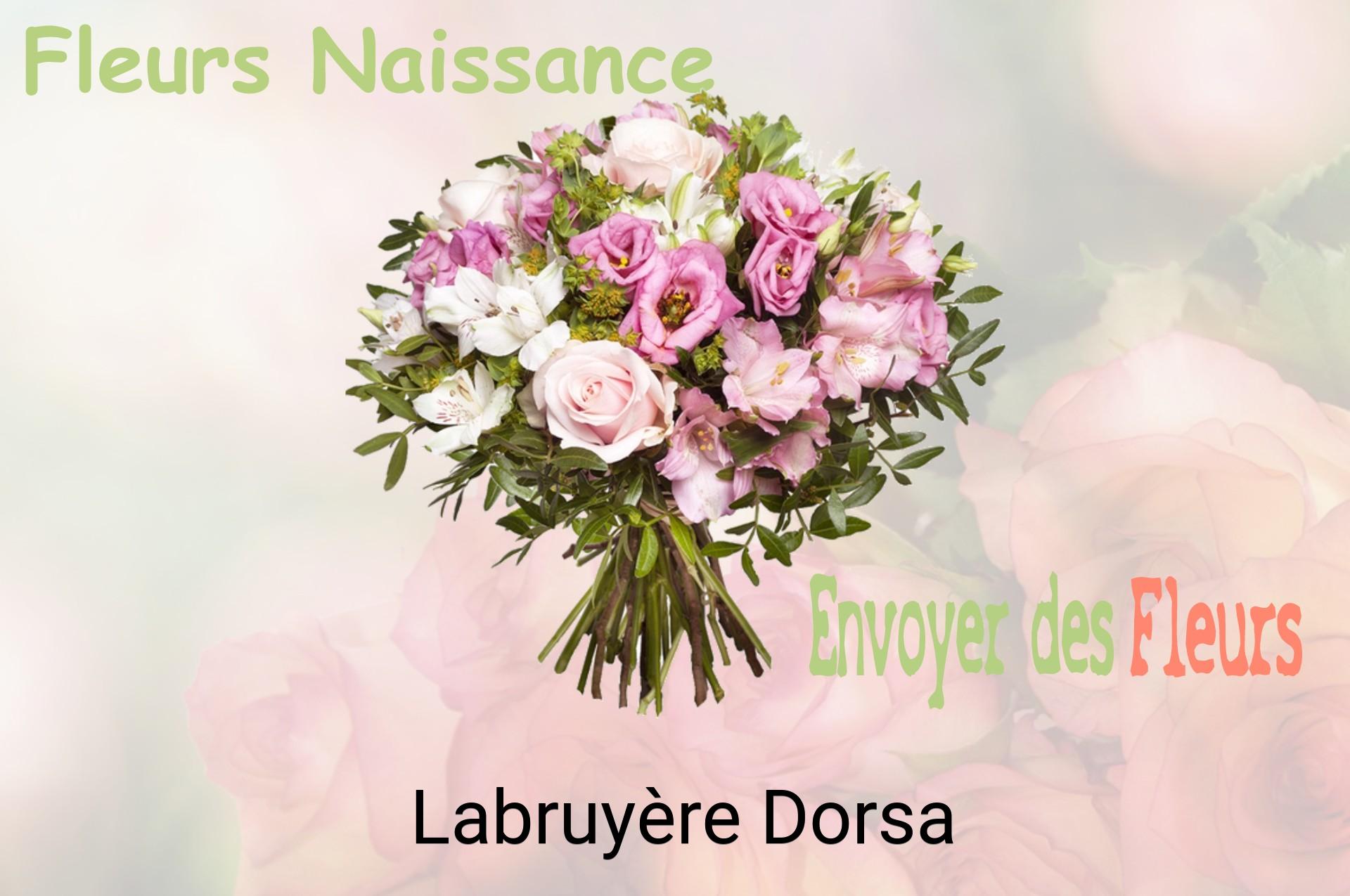 Bouquet de fleurs de naissance livré à Labruyère-Dorsa