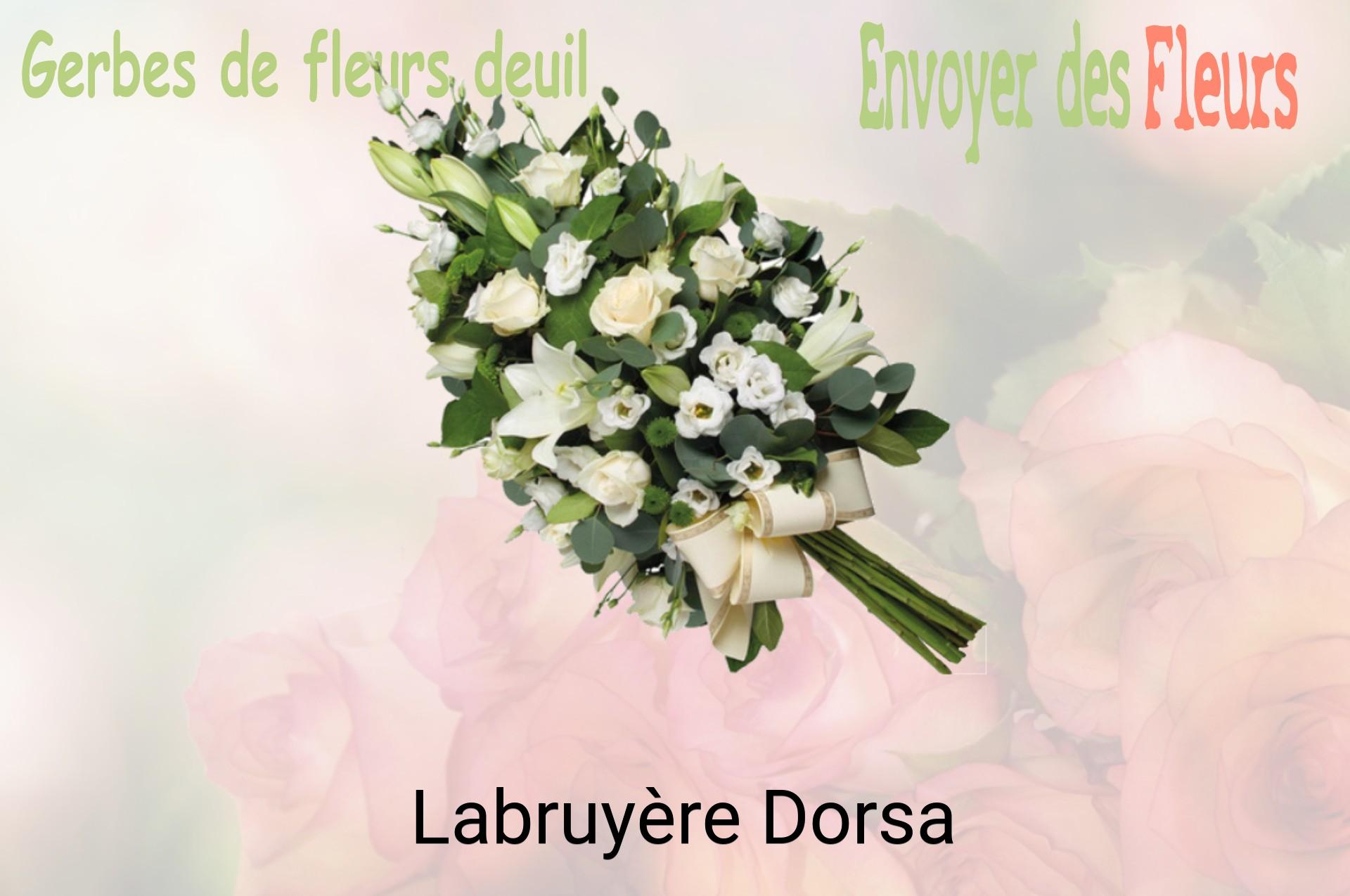 Gerbe de fleurs de deuil livrée à Labruyère-Dorsa